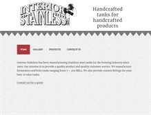 Tablet Screenshot of interiorstainless.com